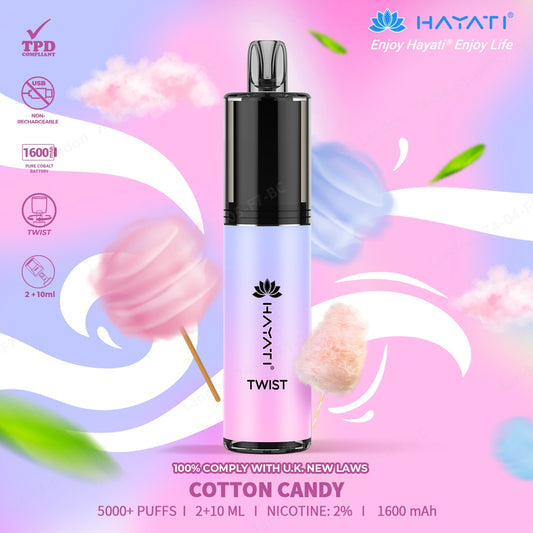 Hayati Twist 5000 Puff Disposable Vape | Eazy Vapes