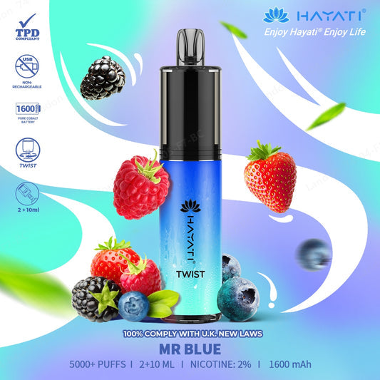 Hayati Twist 5000 Puff Disposable Vape | Eazy Vapes