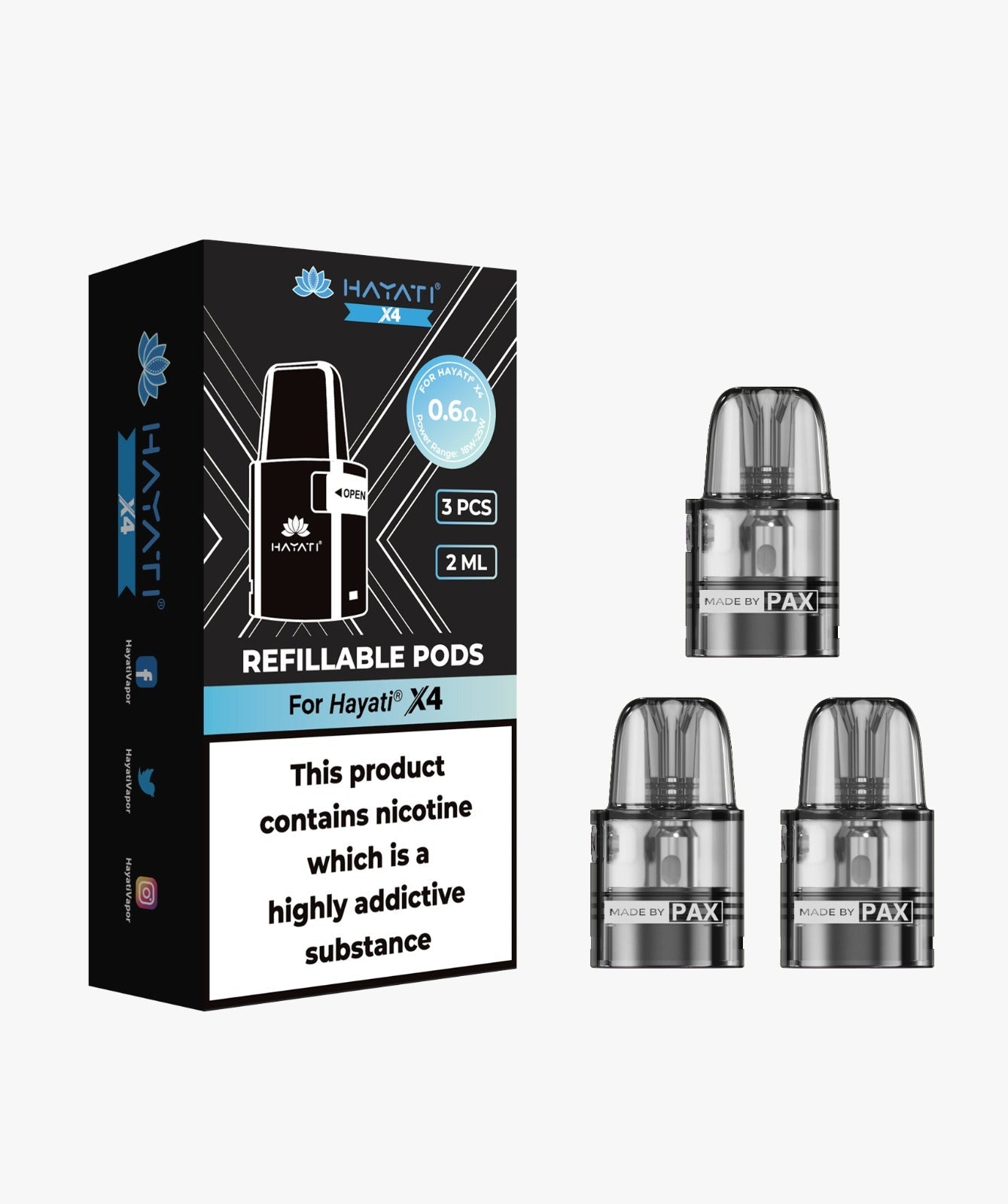 Hayati X4 Refillable Replacement Pods | Eazy Vapes