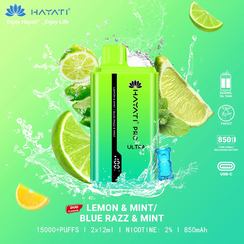 Hayati Pro Ultra 15000+ Puffs Disposable- Only £11.99 each!